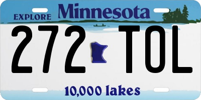 MN license plate 272TOL