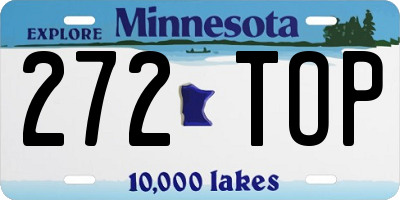 MN license plate 272TOP
