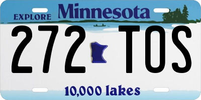 MN license plate 272TOS