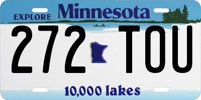 MN license plate 272TOU