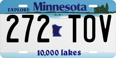 MN license plate 272TOV