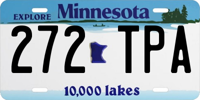 MN license plate 272TPA