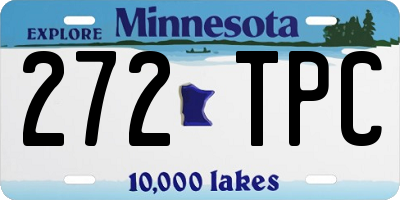 MN license plate 272TPC
