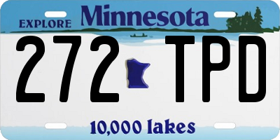 MN license plate 272TPD