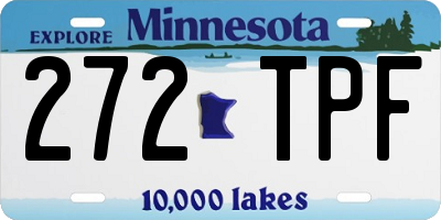 MN license plate 272TPF