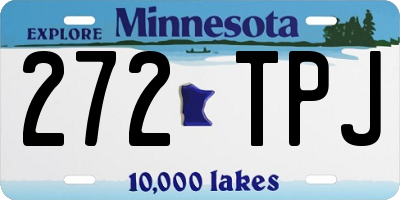 MN license plate 272TPJ