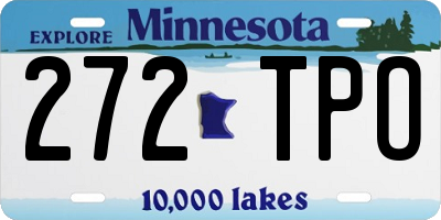 MN license plate 272TPO