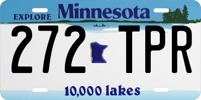 MN license plate 272TPR