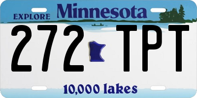 MN license plate 272TPT