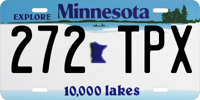 MN license plate 272TPX