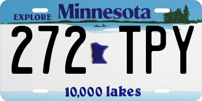 MN license plate 272TPY