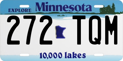 MN license plate 272TQM