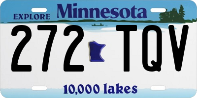 MN license plate 272TQV