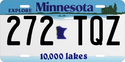 MN license plate 272TQZ