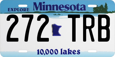 MN license plate 272TRB