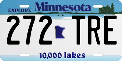 MN license plate 272TRE