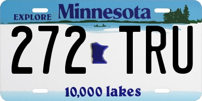 MN license plate 272TRU