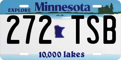 MN license plate 272TSB
