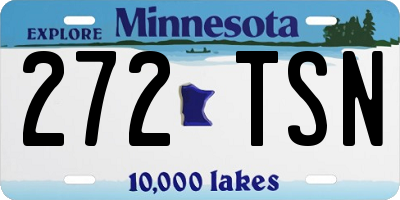 MN license plate 272TSN