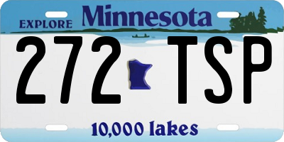 MN license plate 272TSP