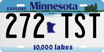 MN license plate 272TST