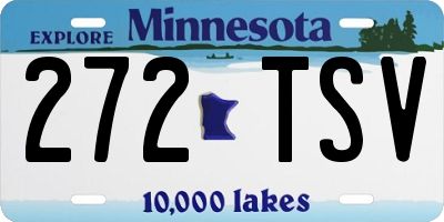 MN license plate 272TSV