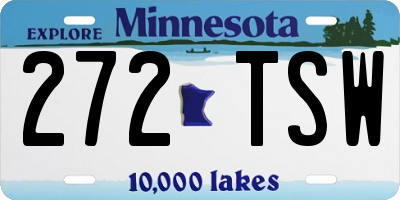 MN license plate 272TSW