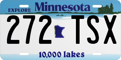 MN license plate 272TSX