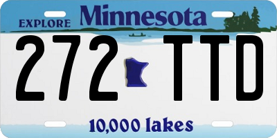 MN license plate 272TTD