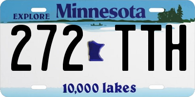 MN license plate 272TTH