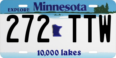 MN license plate 272TTW