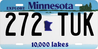 MN license plate 272TUK