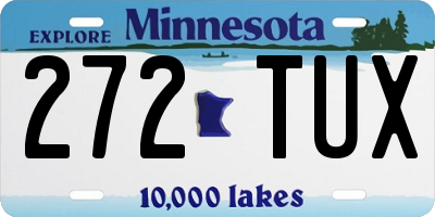 MN license plate 272TUX