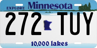 MN license plate 272TUY