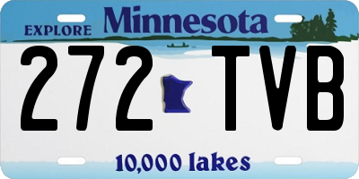 MN license plate 272TVB