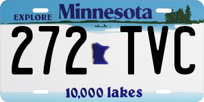 MN license plate 272TVC
