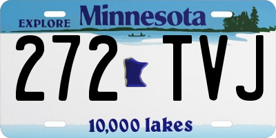 MN license plate 272TVJ
