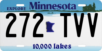 MN license plate 272TVV
