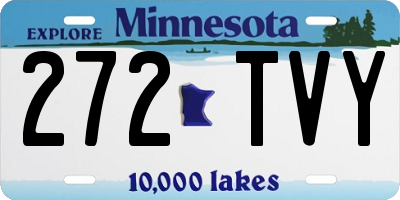 MN license plate 272TVY