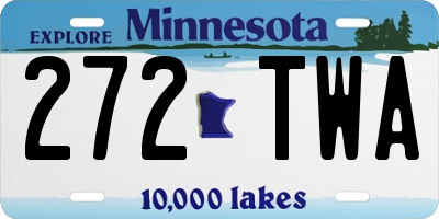 MN license plate 272TWA