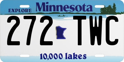 MN license plate 272TWC