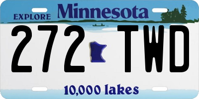 MN license plate 272TWD