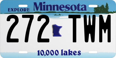 MN license plate 272TWM