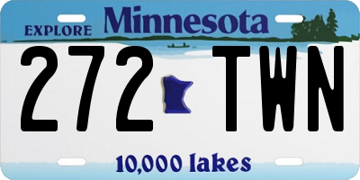 MN license plate 272TWN