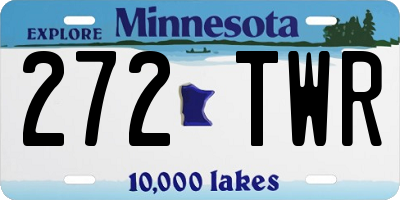 MN license plate 272TWR