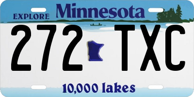 MN license plate 272TXC