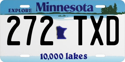 MN license plate 272TXD