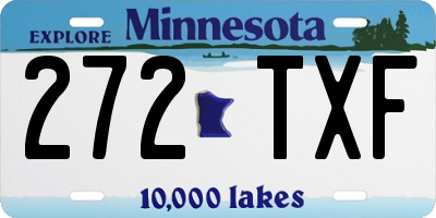 MN license plate 272TXF