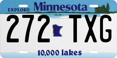 MN license plate 272TXG