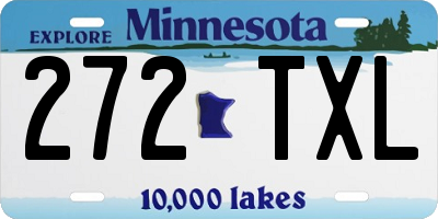 MN license plate 272TXL